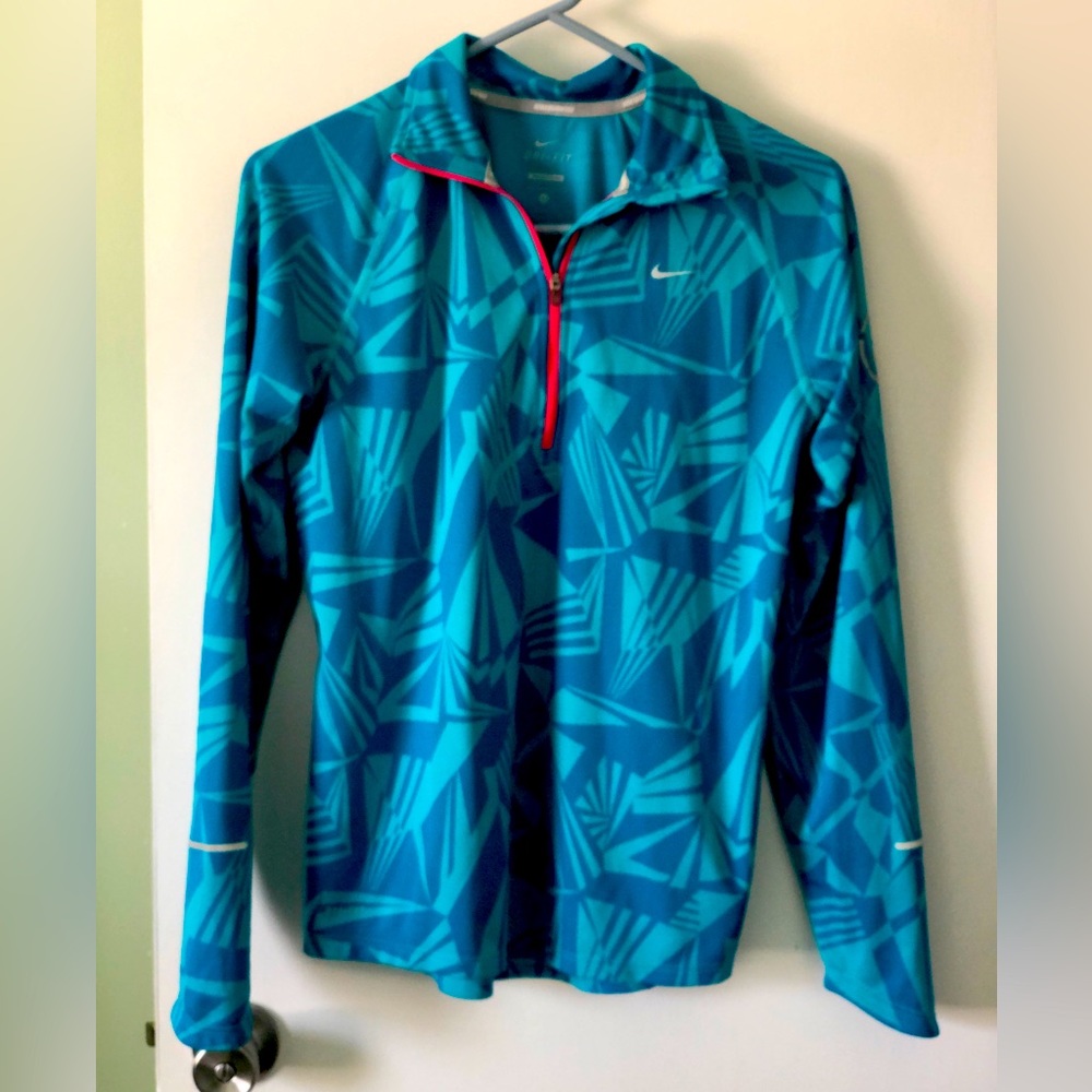 Dri-Fit Nike 1/4 zip Multi-Blue size Large